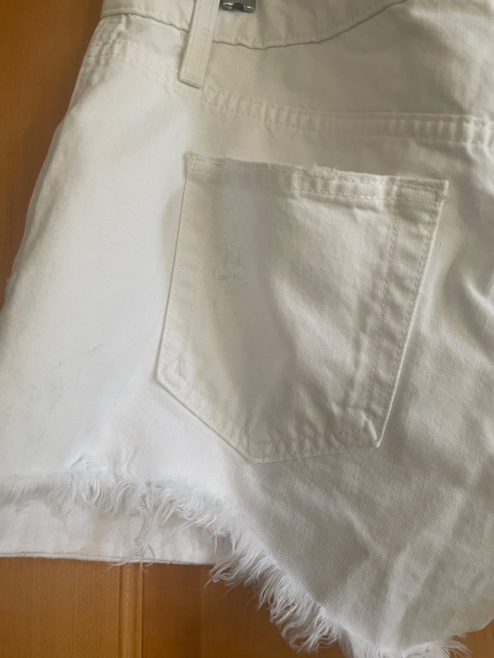 Joe’s Jeans White Distressed High-Rise Denim Shorts Size 29 Button Fly - Picture 8 of 12